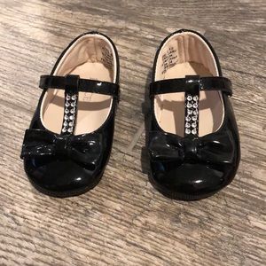 Black Rhinestone Baby Girl Shoes